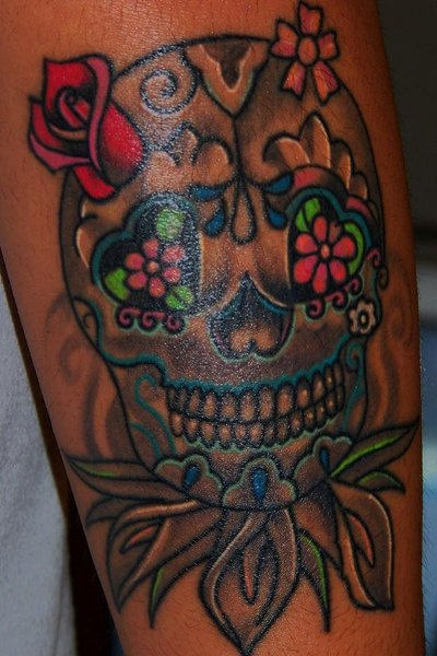 Smiling Skull Tattoo Design