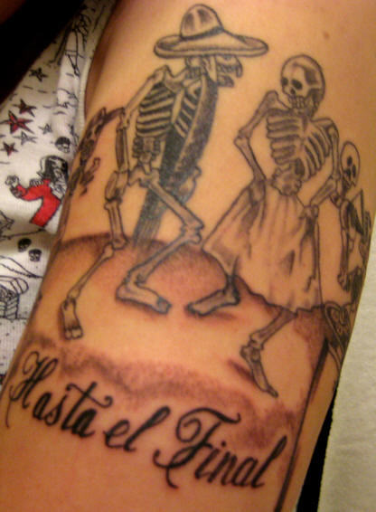 Dancing Skeleton Tattoo