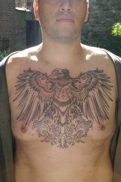Mexican Bird Tattoo On Chest
