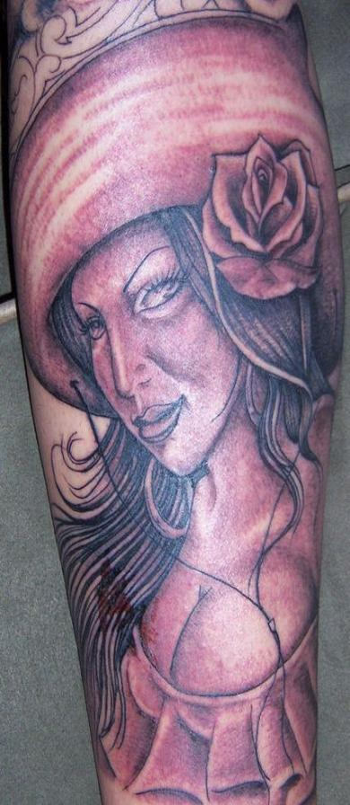 Pretty Face Tattoo Design