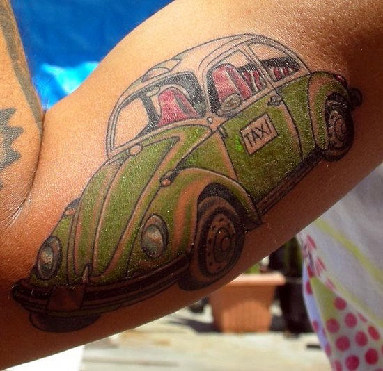 Taxi Car - Tattoo Design