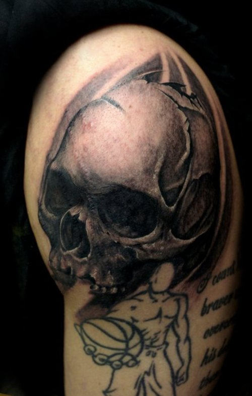 Scary Mexican Skull Tattoo