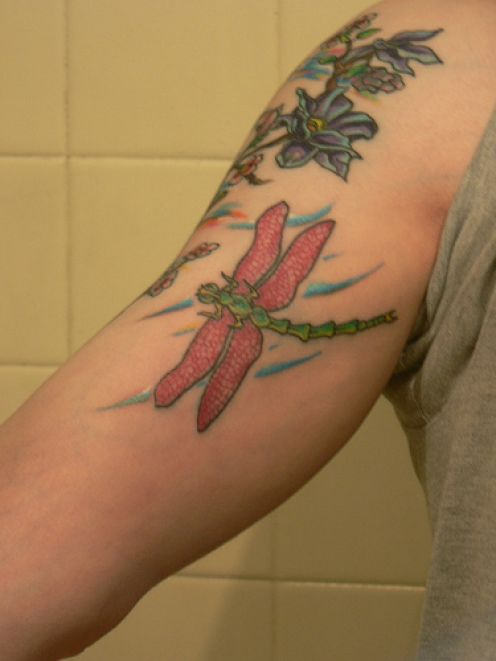 Dragonfly Tattoo on Arm
