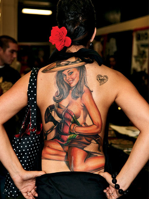 Mexican Lady Tattoo On Back