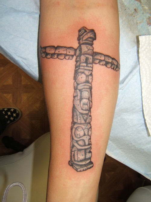 Mexican Cross Tattoo On Arm