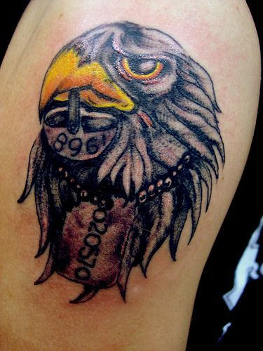 Memorial Native Tattoo On Shoulder