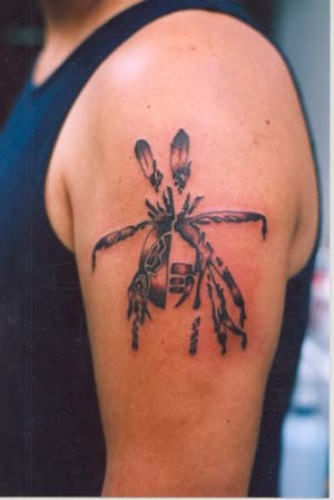 Native American Tattoo On Shoulder