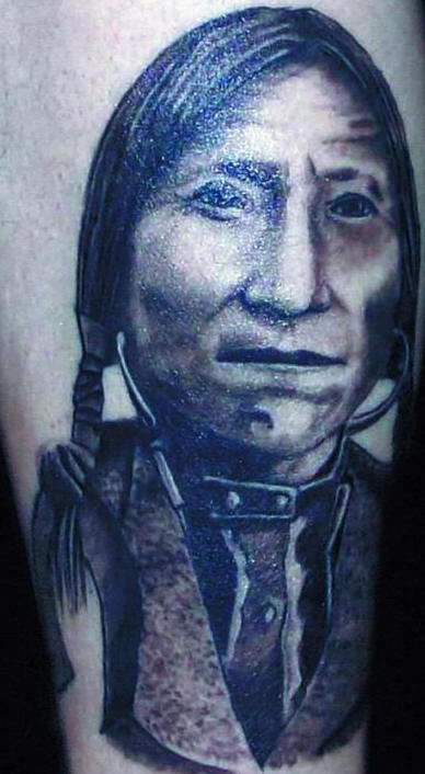 American Native Tattoo Of A Lady