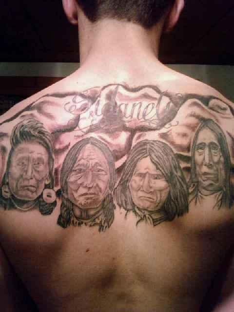 Native American Tattoo On Back