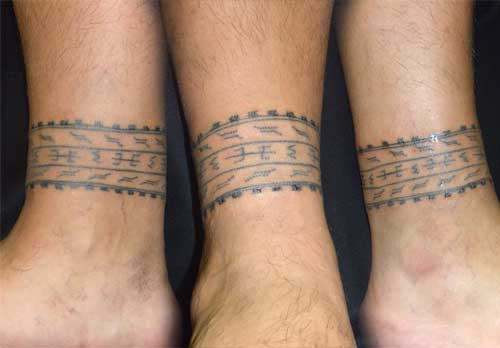 Samoan Bands Tattoo On Ankles