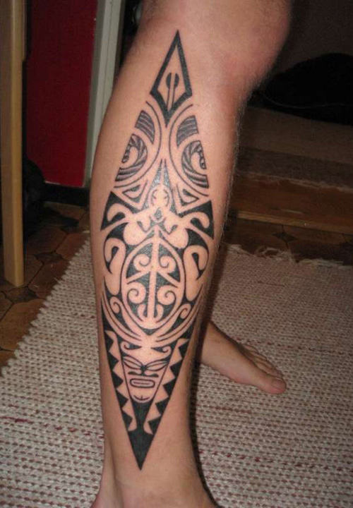 Samoan Tattoo On Leg