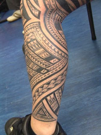 Samoan Tattoo On Leg