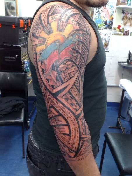 Samoan Tattoo On Shoulder and Arm