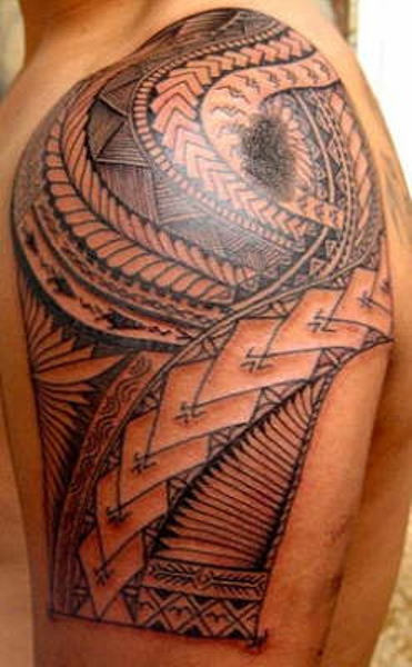 Sublime Samoan Tattoo On Shoulder