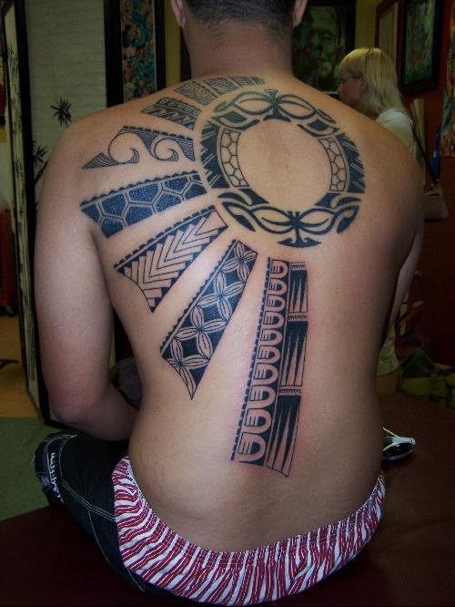 Wonderful Samoan Tattoo On Back
