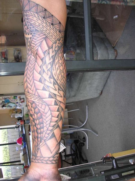 Samoan Tattoo On Full Arm