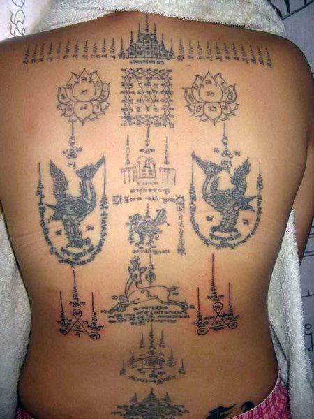 Wonderful Thai Tattoo On Back