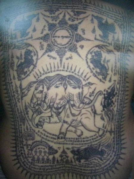Huge Thai Tattoo On Back