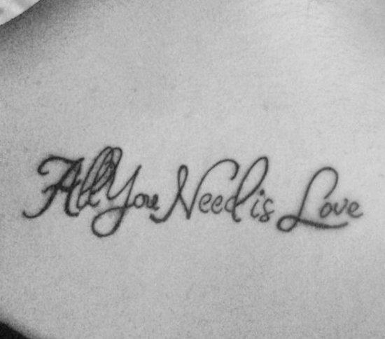 All You Need Is Love Tattoo