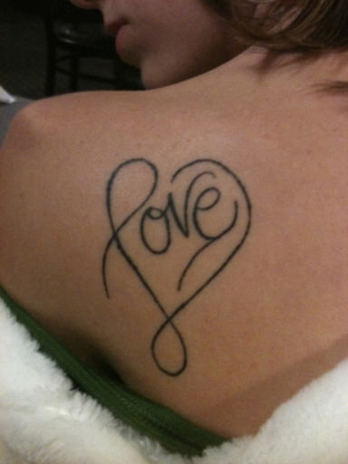 Love Tattoo On Back