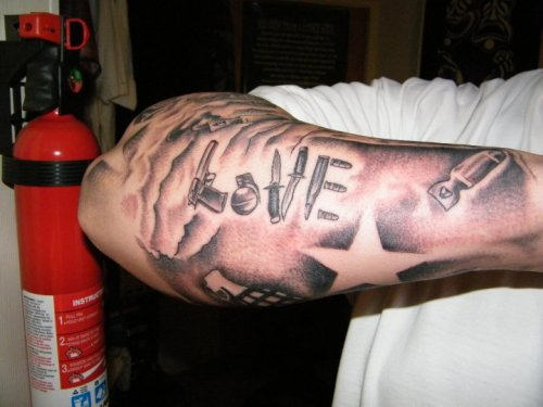 Love Tattoo On Arm