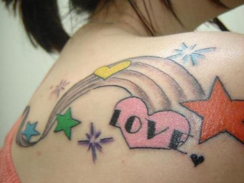 Love Tattoo On Back