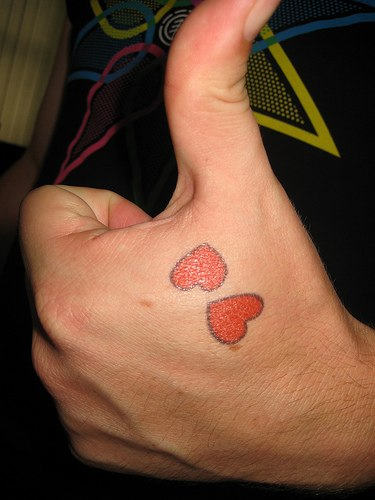 Love Tattoo On Hand