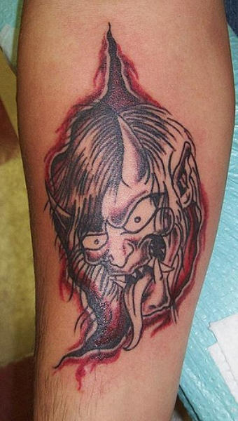 Bloody Mask Tattoo