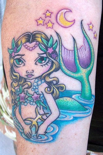 Cute Mermaid Tattoo