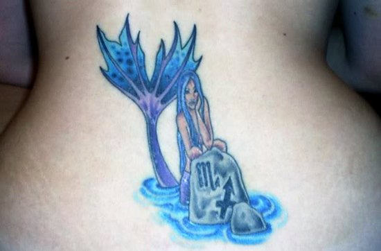 Mermaid Tattoo On Waist