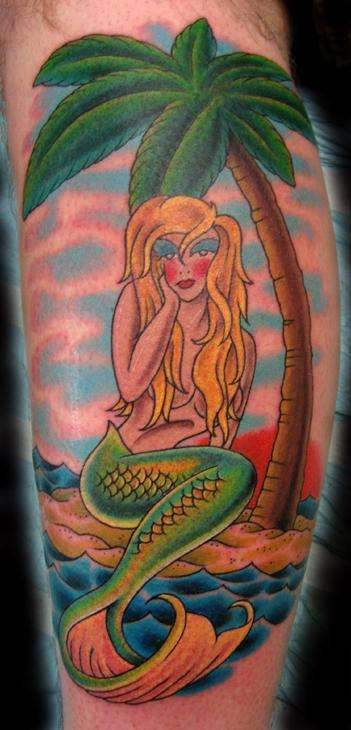 Charming Mermaid Tattoo On Arm
