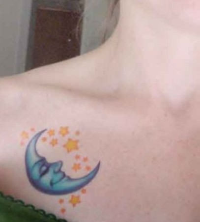 Smiling Moon Tattoo