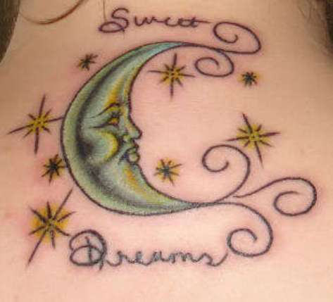 Sweet Dreams Moon Tattoo