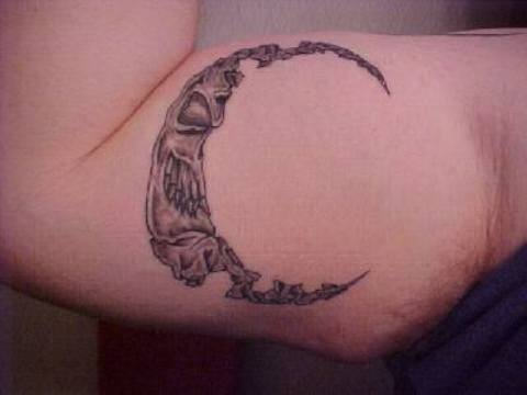 Moon Tattoo On Shoulder