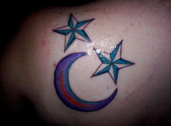 Moon & Stars Tattoo