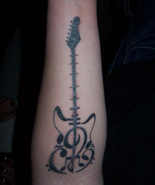 Guitar Tattoo ; a perfect tattoo for Music Lovers - YouTube