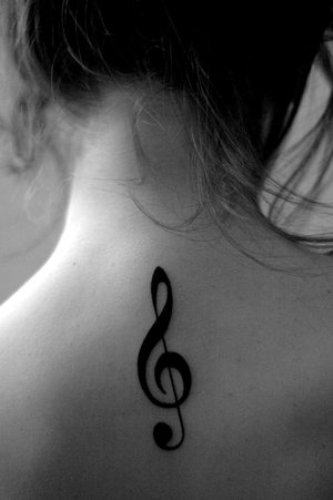Music Tattoo On Back 