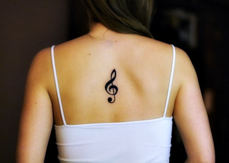 Music Tattoo On Back