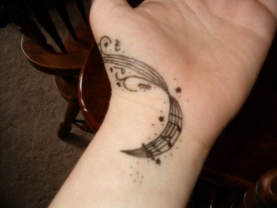 Music Tattoo On Wrist