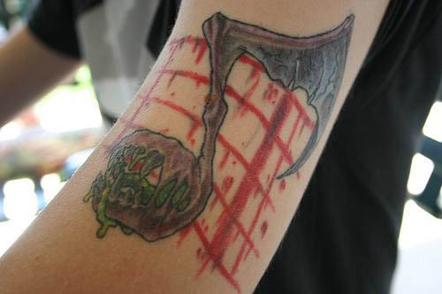 Unique Music Tattoo On Arm