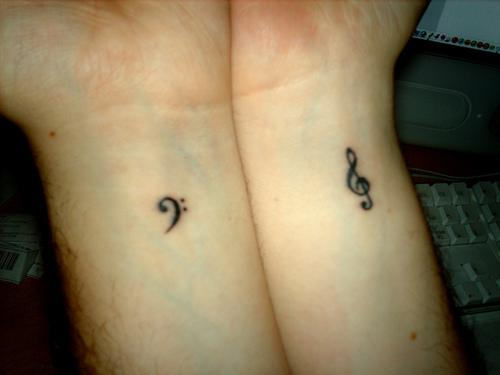 Music Tattoo On Wrists