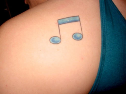 Music Tattoo On Back