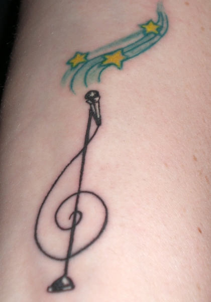 Standing Mic Tattoo