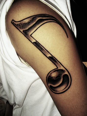 Music Tattoo On Shoulder