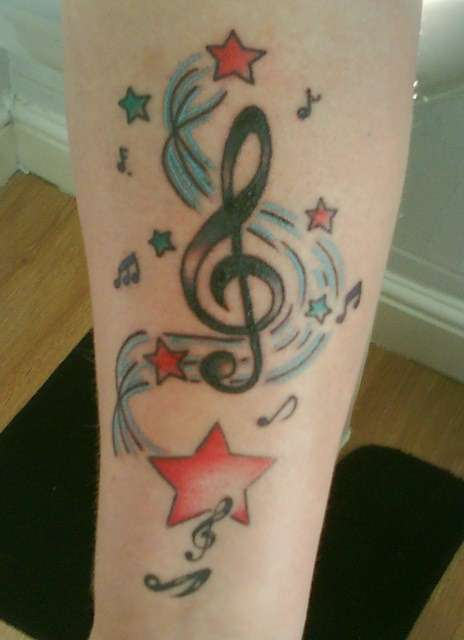 Attractive Music Tattoo