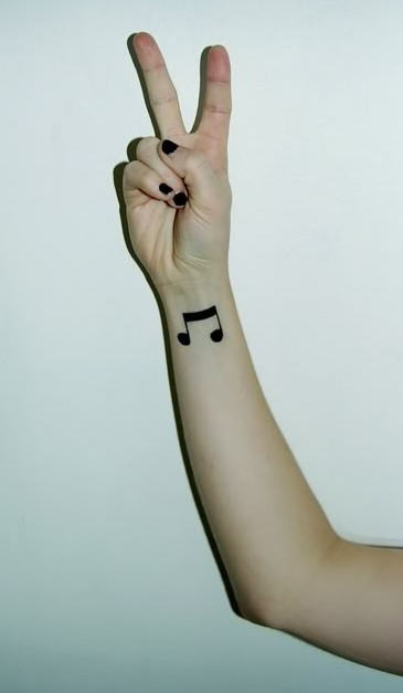 Music Tattoo On Wrist