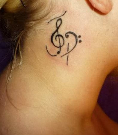 Cat music note tattoo | Music tattoos, Tattoos, Note tattoo