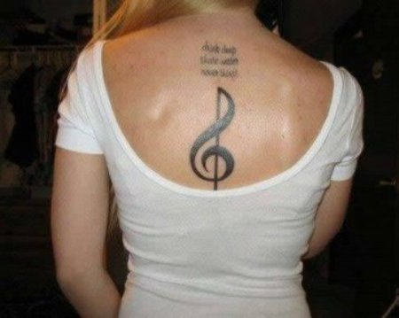 Music Tattoo On Back