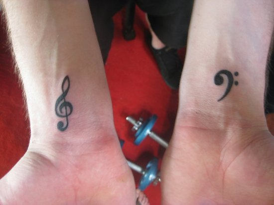 Musical Tattoo On Wrists