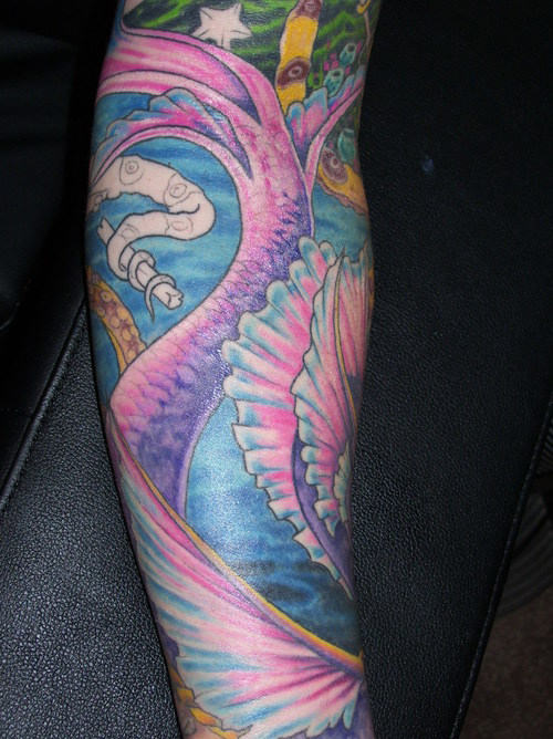 Ocean Tattoo On Arm